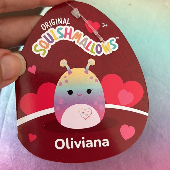 Squishmallows 10” Valentine "Oliviana" Tie-die  Premium Valentines Collectible - Picture 6 of 8